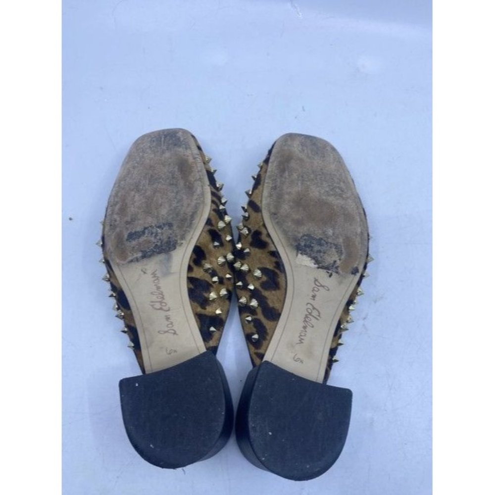 Sam Edelman Black And Brown Augustus Leopard Stud Mulesslides Size Us - Picture 3 of 6